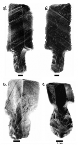 Type 1 stemmed artefacts possible broken during manufacture (published in Australian Archaeology 57:120).