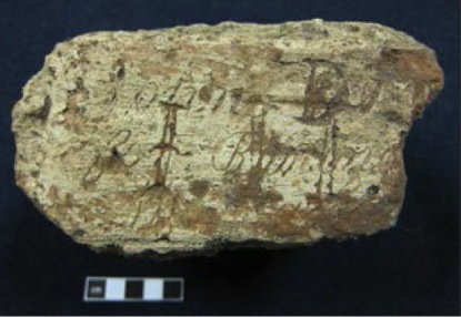 Convict graffiti, Sarah Island, Macquarie Harbour (published in Australian Archaeology 78).