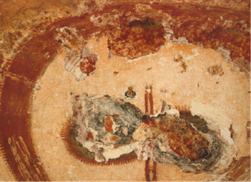 Wandjina site at the King Edward River crossing showing flake exfoliation (published in Australian Archaeology 78).